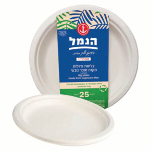 צלחות גדולות מתכלות 25 יח' הנמל