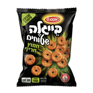 בייגלה שטוחים חמוץ חריף אסם 300 גרם