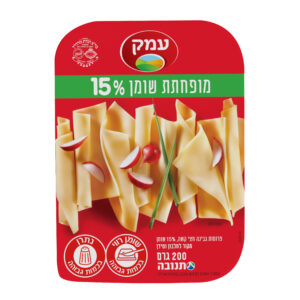 גבינה צהובה עמק 15% 200 ג׳
