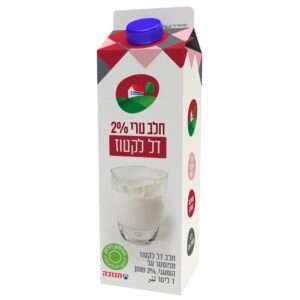 חלב דל לקטוז 2% 1 ל' תנובה
