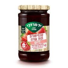 קונפיטורת תות לייט 340 גרם יד מרדכי