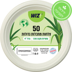 צלחות מתכלות גדולות WIZ