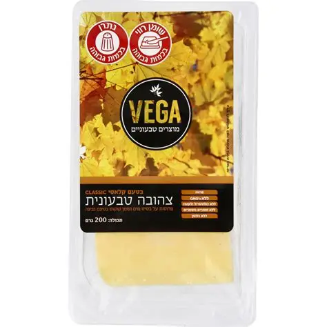 גבינה צהובה טבעונית קלאסית וגה 200 גרם
